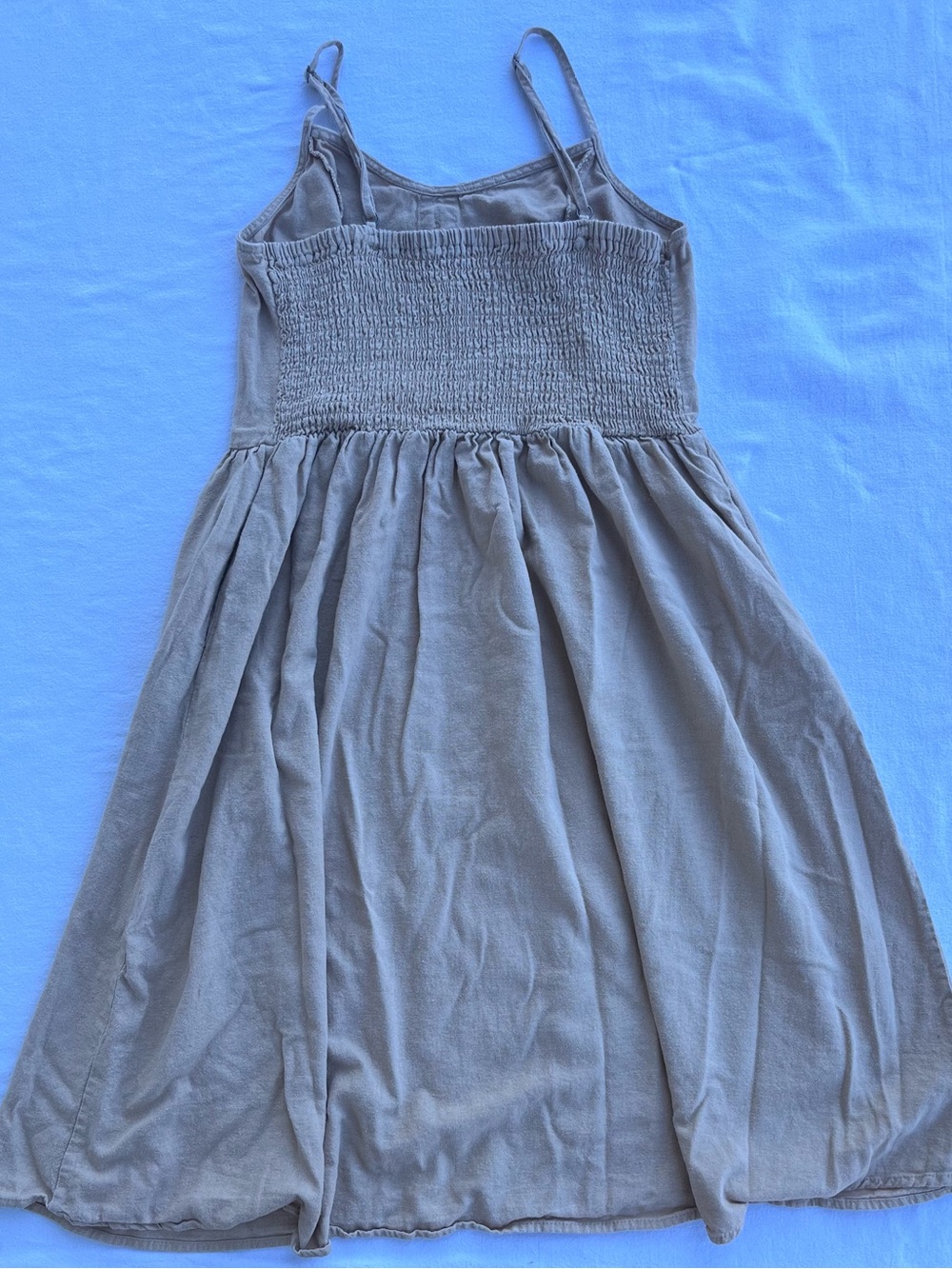 Lily Morgan Beige Button-Front Sundress - Picture 2 of 3